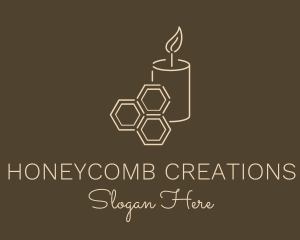 Honeycomb Wax Candle logo design