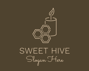 Honeycomb Wax Candle logo design