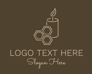 Wax Candle - Honeycomb Wax Candle logo design