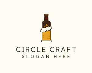 Beer Foam Bottle  logo design