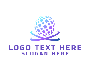 International - Modern Global Sphere logo design