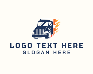 Freight - Express Fire Truck logo design