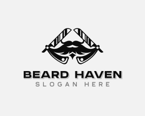 Beard - Razor Barbershop Beard logo design