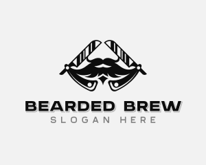 Razor Barbershop Beard logo design