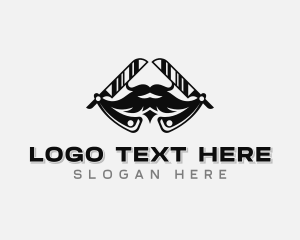 Facial Hair - Razor Barbershop Beard logo design