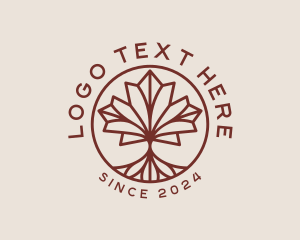 Planting - Maple Leaf Tree logo design