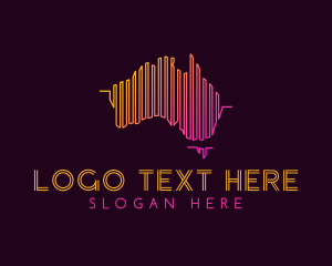 Geography - Dj Sound Wave Australia logo design