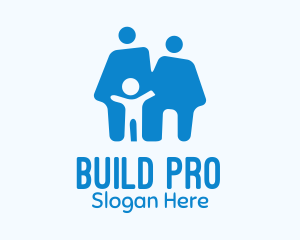 Child Welfare - Blue Family Home logo design