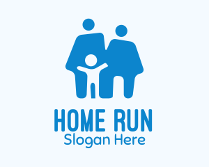 Blue Family Home logo design