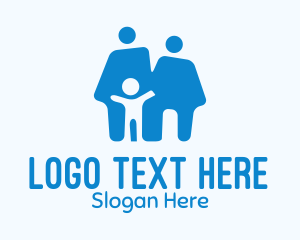Family Planning - Blue Family Home logo design