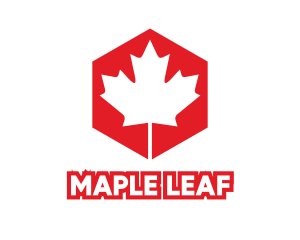 Maple Leaf Hexagon logo design