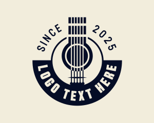 String Instrument - Banjo Guitarist Instrument logo design