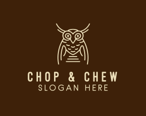 Wise Owl Bird  Logo
