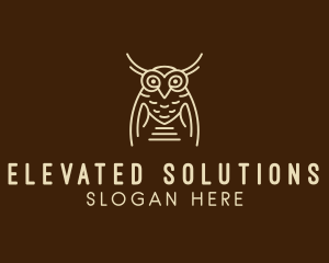 Wise Owl Bird  logo design