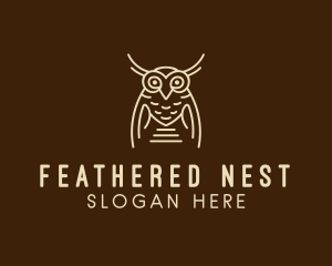 Feathers - Wise Owl Bird logo design