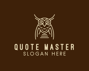 Wise Owl Bird  logo design