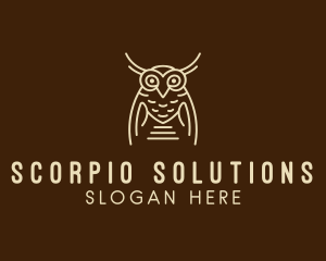 Wise Owl Bird  logo design