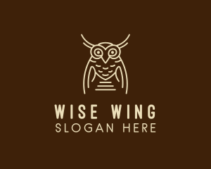 Wise Owl Bird  logo design