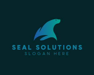 Seal - Gradient Blue Seal logo design