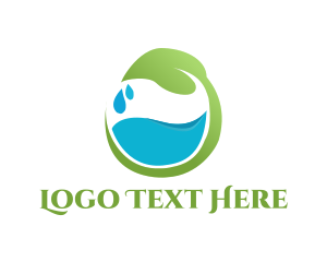 H2o - Eco Water logo design