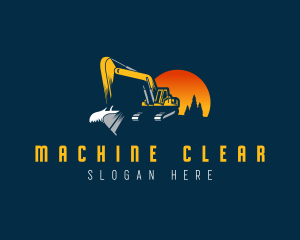 Excavation Machine Construction logo design