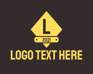 Letter Mark - Yellow Template Letter logo design