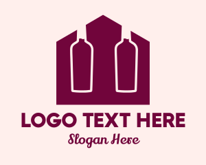 Bottle Shop - Red Wine Shop logo design