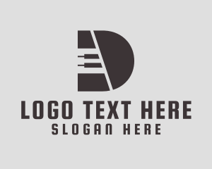 Letter D - Modern Concert Piano logo design