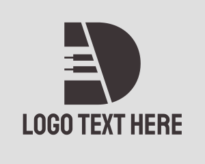 Concert Hall - Piano Letter D logo design