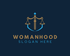 Prosecutor - Law Firm Scale logo design