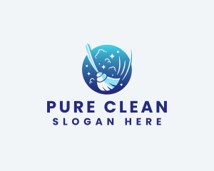 Cleaning Mop Housekeeping logo design