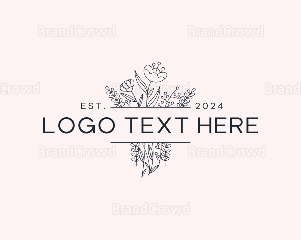 Minimalist Flower Boutique Logo