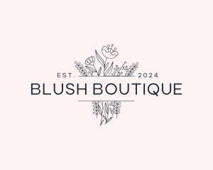 Minimalist Flower Boutique logo design