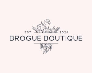 Minimalist Flower Boutique logo design