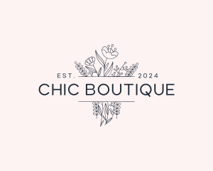 Boutique - Minimalist Flower Boutique logo design