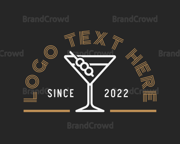 Cocktail Wine Liquor Logo