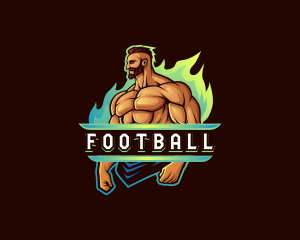 Fighter - Muscle Fitness Guy logo design