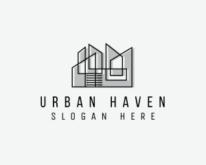 Architect Apartment Construction logo design