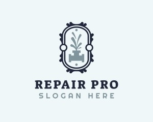 Pipe Repair Plumbing logo design