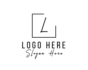 Signature Script Fashion Tailoring logo design