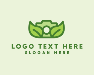 Eco - Leaf Camera Studio logo design