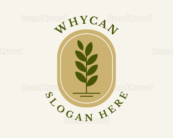 Leaf Plant Farming Logo