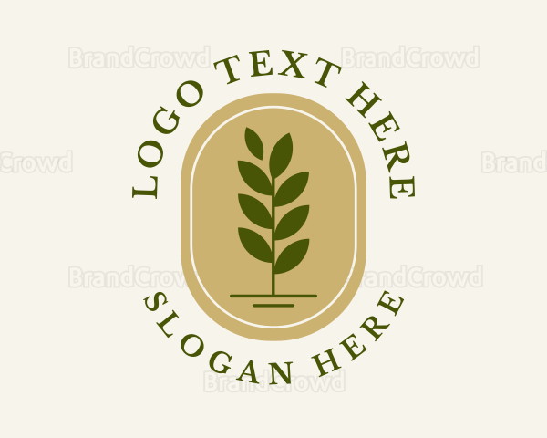 Leaf Plant Farming Logo