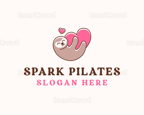 Sloth Hug Heart Logo