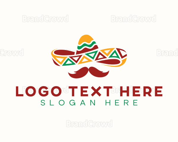 Fiesta Hat Mustache Logo