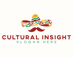 Hat Mexican Mustache logo design