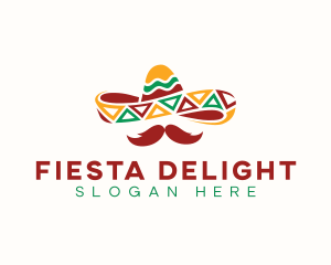 Fiesta - Hat Mexican Mustache logo design