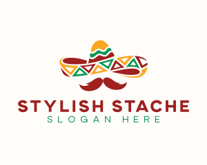 Hat Mexican Mustache logo design