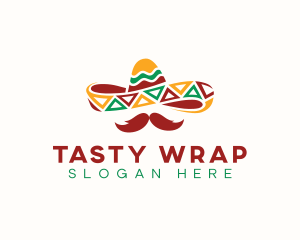 Burrito - Hat Mexican Mustache logo design