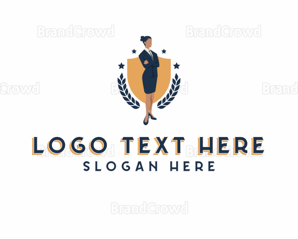 Lawyer Business Woman Logo